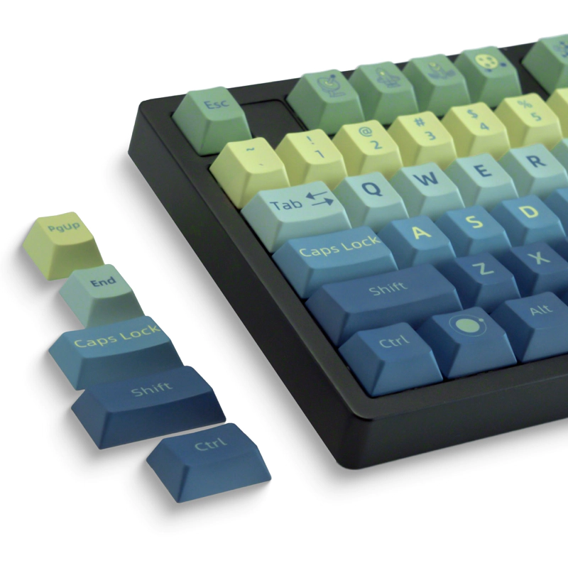 Detailed image of XVX Spacecraft Keycap, highlighting shine-resistant PBT material and doubleshot construction