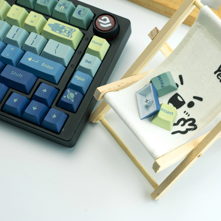 Close-up of XVX Spacecraft Keycap, showcasing precise dye-sublimated legend and smooth surface finish