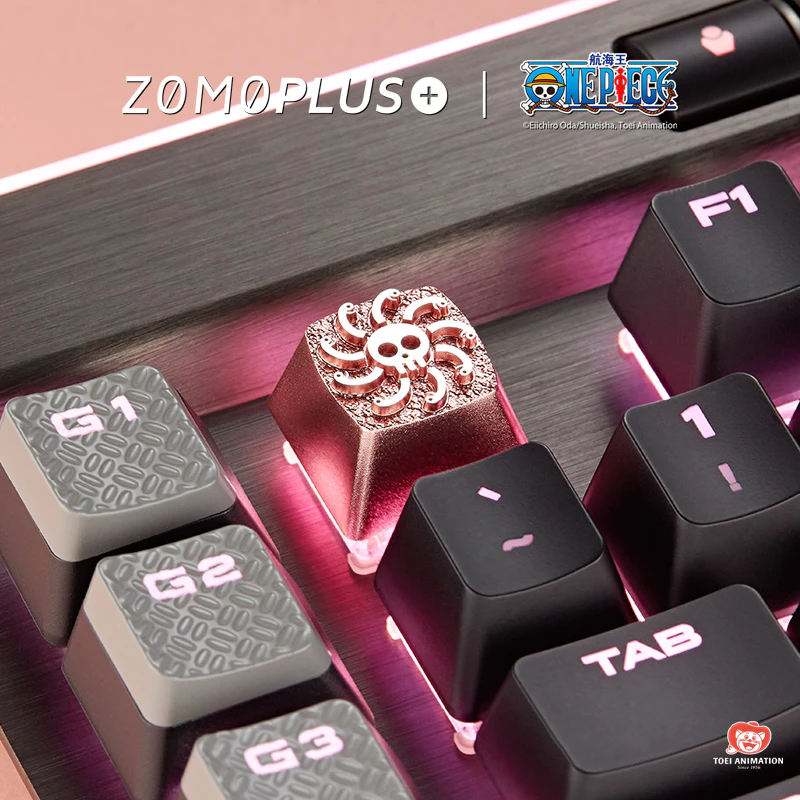 ZOMOPLUS One Piece Aluminum Artisan Keycap - Boa Hancock ZOMOPLUS Boa Hancock Keycap elegantly installed on the ESC key, highlighting the detailed craftsmanship and anime charm.