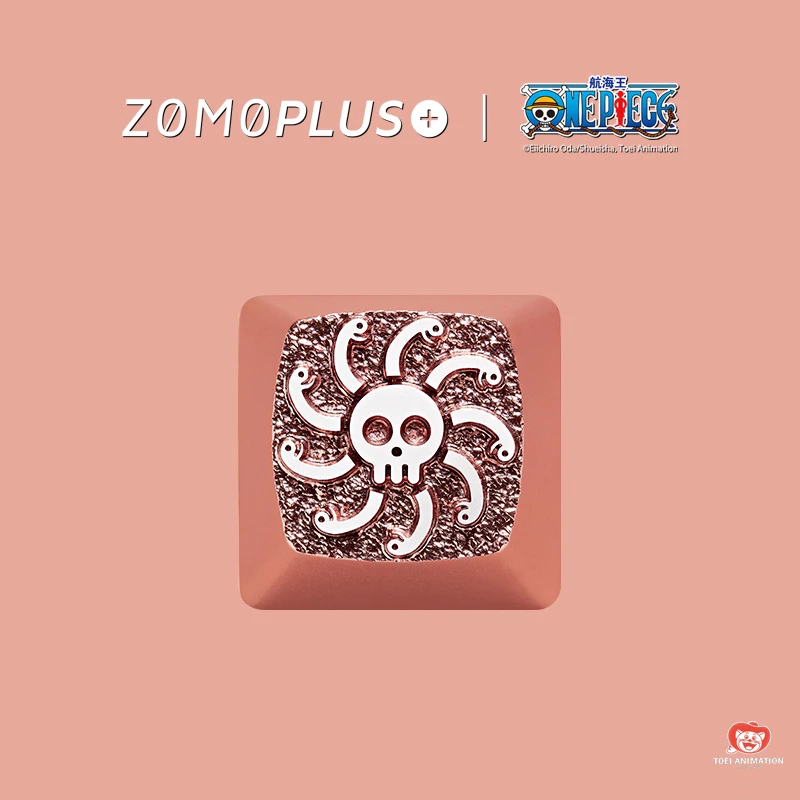 ZOMOPLUS One Piece Aluminum Artisan Keycap - Boa Hancock ZOMOPLUS Boa Hancock Keycap from above, displaying vibrant colors and fine craftsmanship that anime fans will love.
