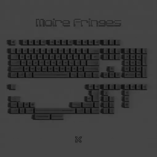 143-key minimalist design keycap set with a futuristic black aesthetic.