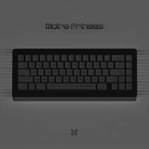 Retro stripes design on black PBT keycaps for a sleek mechanical keyboard look.