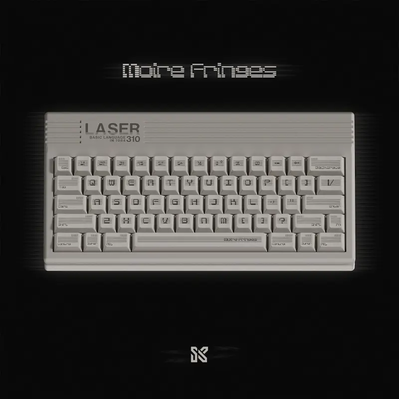 sinokey moire pattern white retro keycap set, cherry profile, durable PBT material
