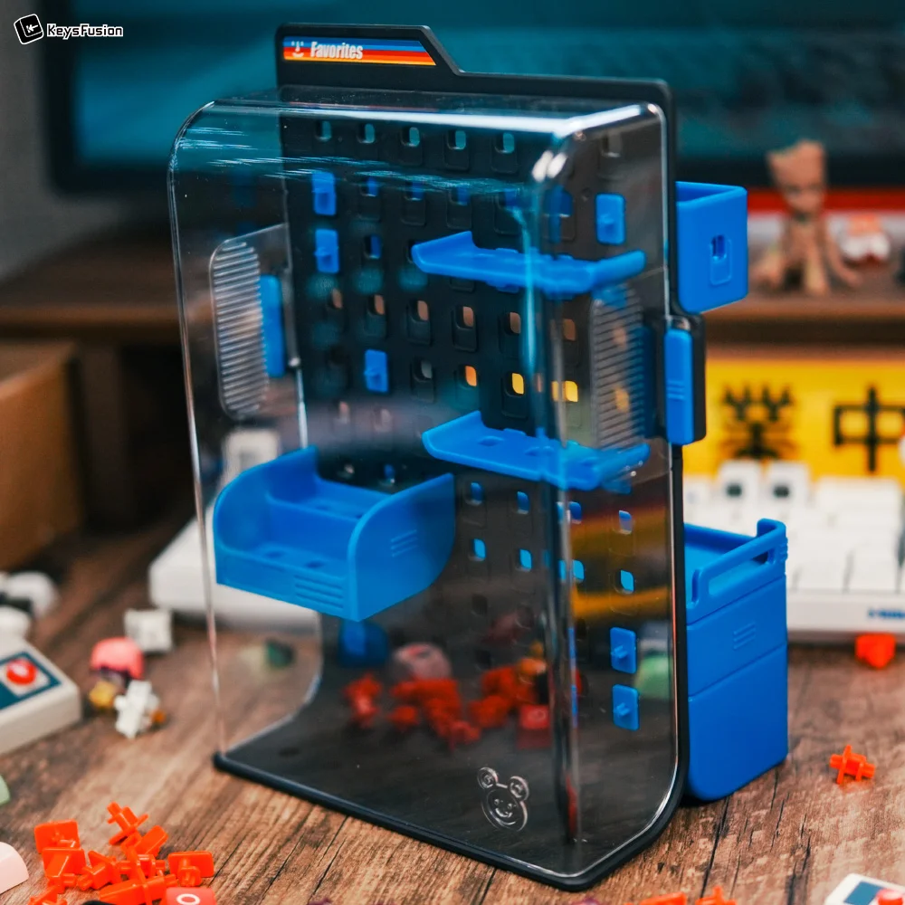 keysfusion-keycap-storage-display-pegboard-case-black-blue Keycap Storage & Display Pegboard Case