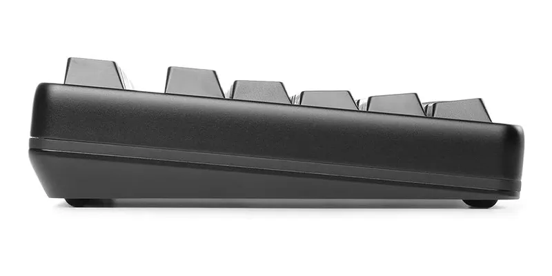 Cherry Profile Keycaps Guide: Why Enthusiasts Love Them (2026) Side profile view of a keyboard featuring Cherry profile keycaps with a sculpted, ergonomic height design.