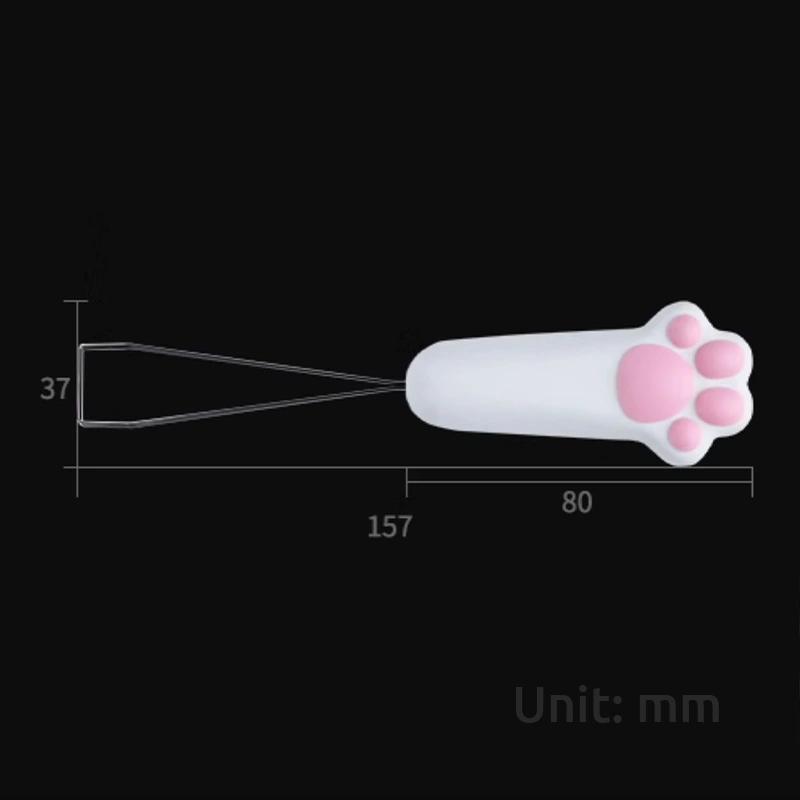 Cat paw keycap puller dimensions showing 157mm length and ergonomic design specs