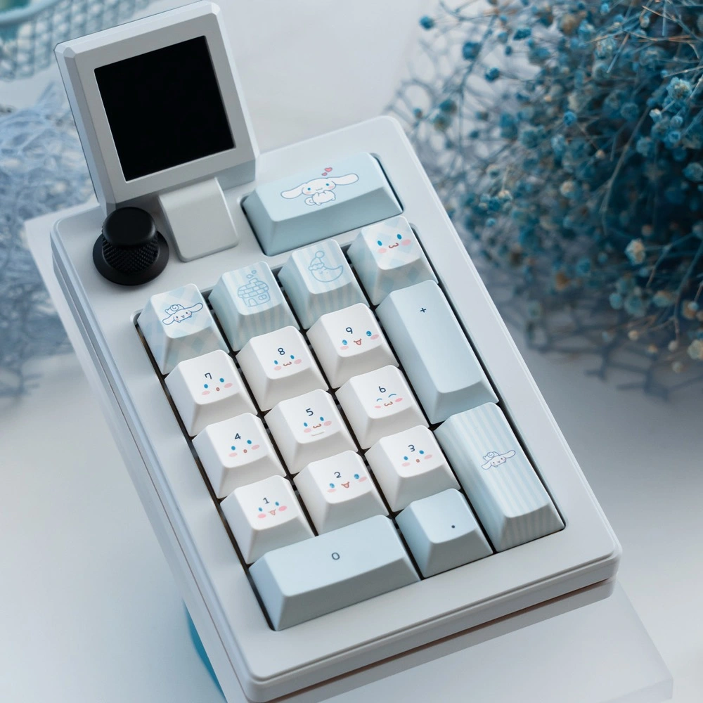 Cinnamoroll Cherry Profile PBT 152-key full keycap kit spread showing all keys, novelties, and modifiers