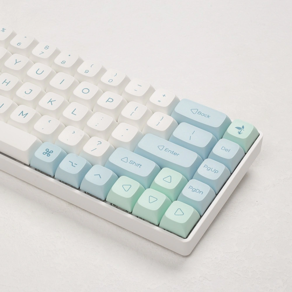 Close-up of Ice Crystal modifier keys on a white keyboard case.