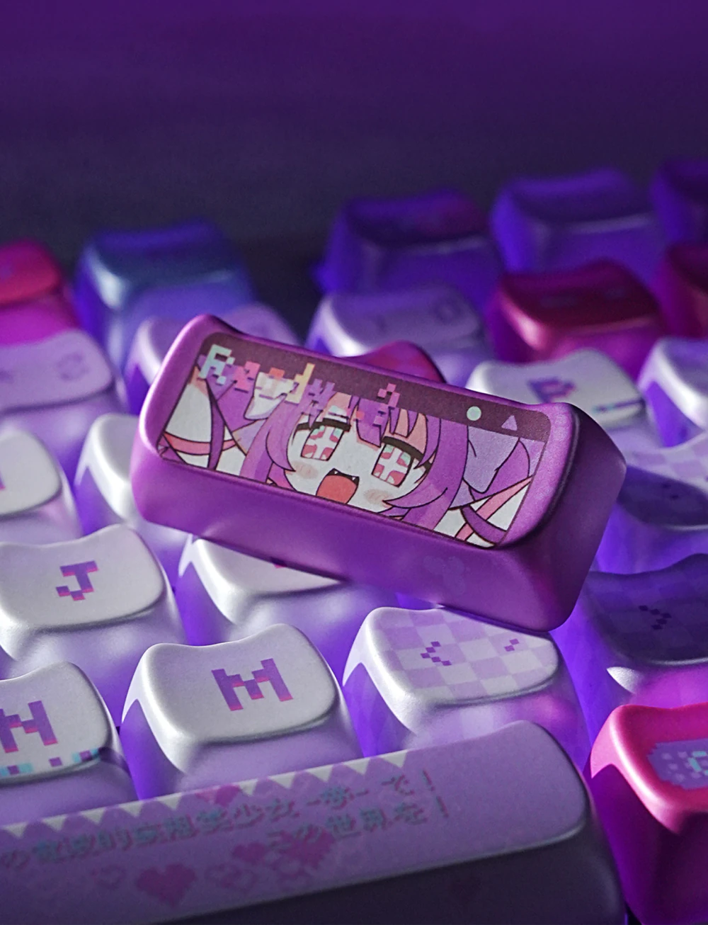 Yunyun Denpa MAO Profile PC keycaps with 128-key and 27-key add-on specifications